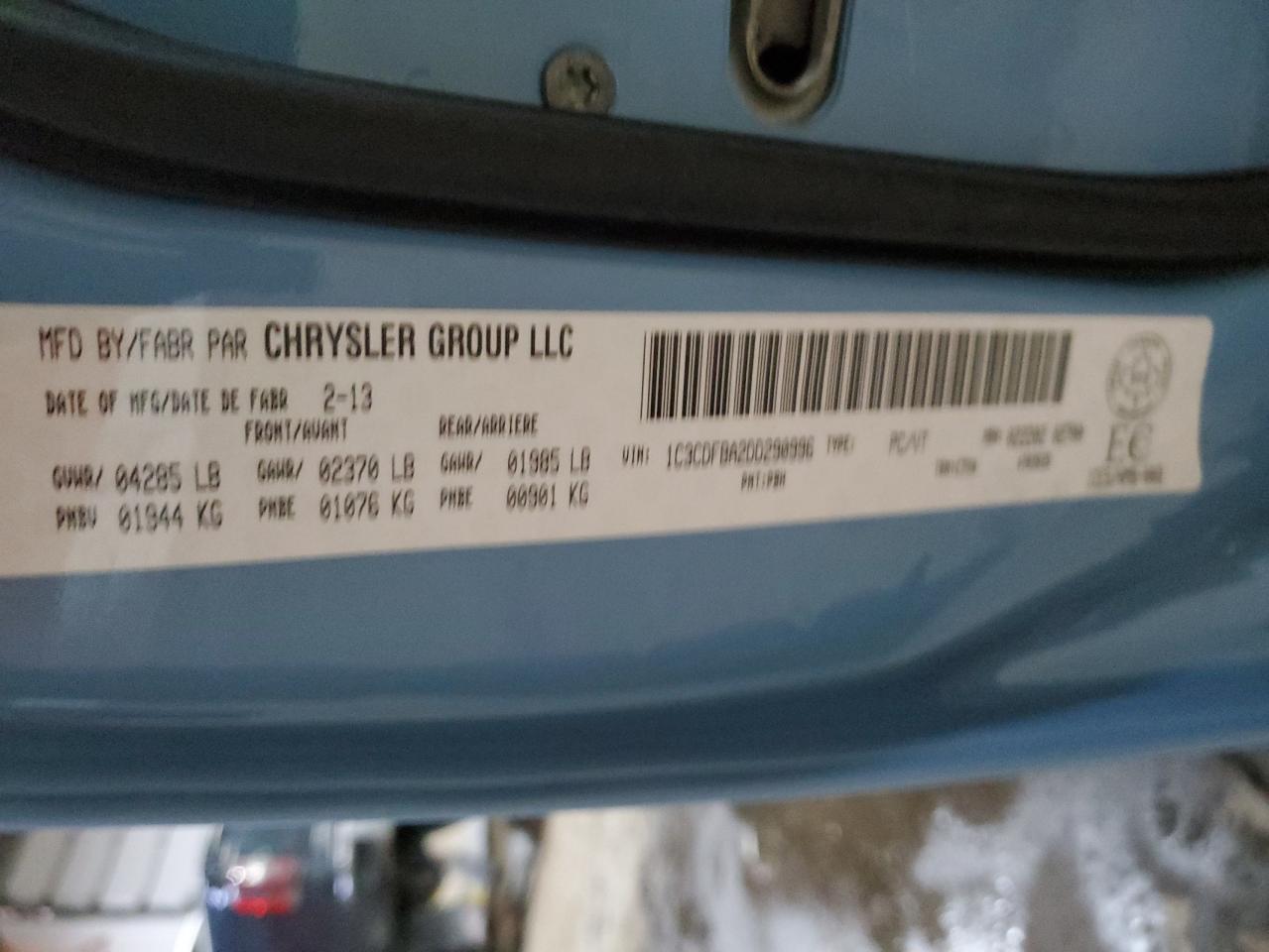 2013 Dodge Dart Sxt VIN: 1C3CDFBA2DD290996 Lot: 51174274