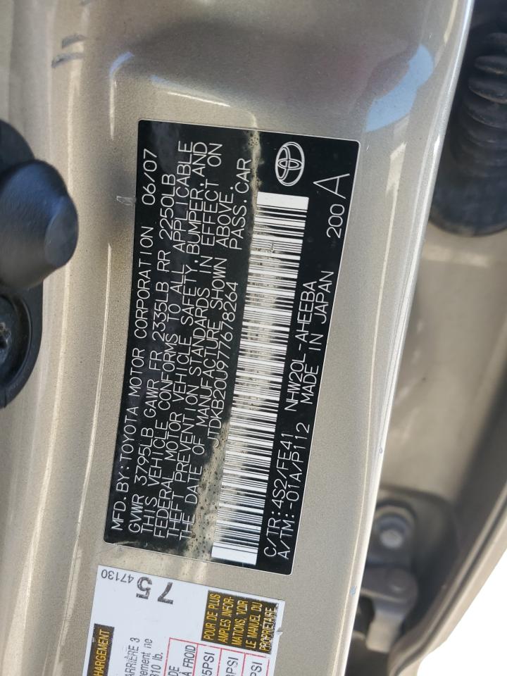 JTDKB20U977678264 2007 Toyota Prius