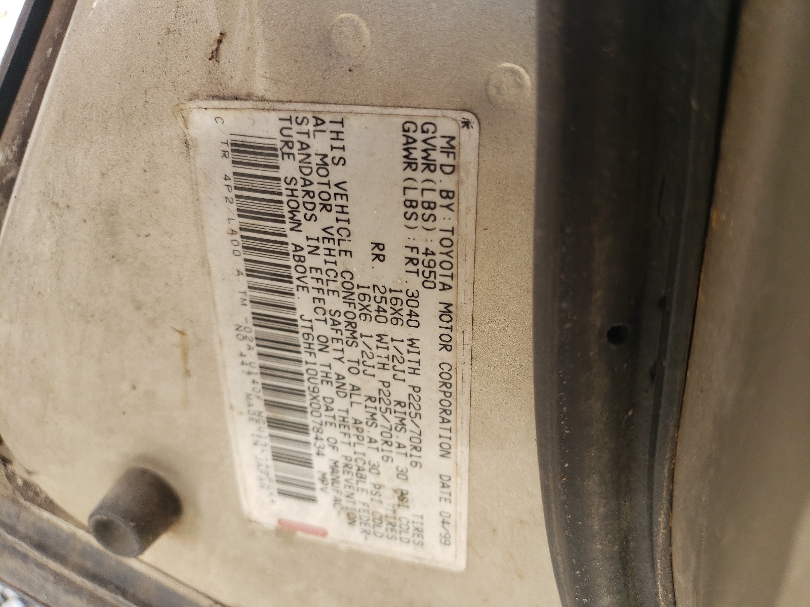 JT6GF10U5Y0079934 2000 Lexus Rx 300