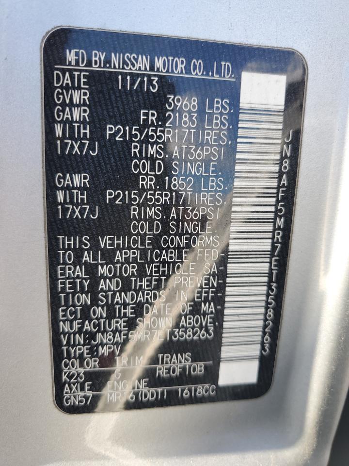 2014 Nissan Juke S VIN: JN8AF5MR7ET358263 Lot: 49633744