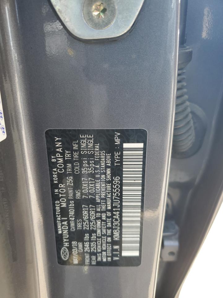 2018 Hyundai Tucson Sel VIN: KM8J3CA41JU755596 Lot: 51269104