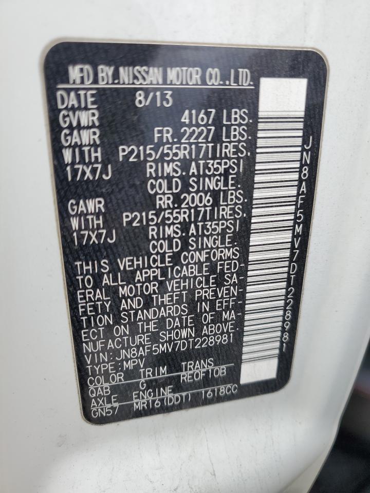 2013 Nissan Juke S VIN: JN8AF5MV7DT228981 Lot: 49486754