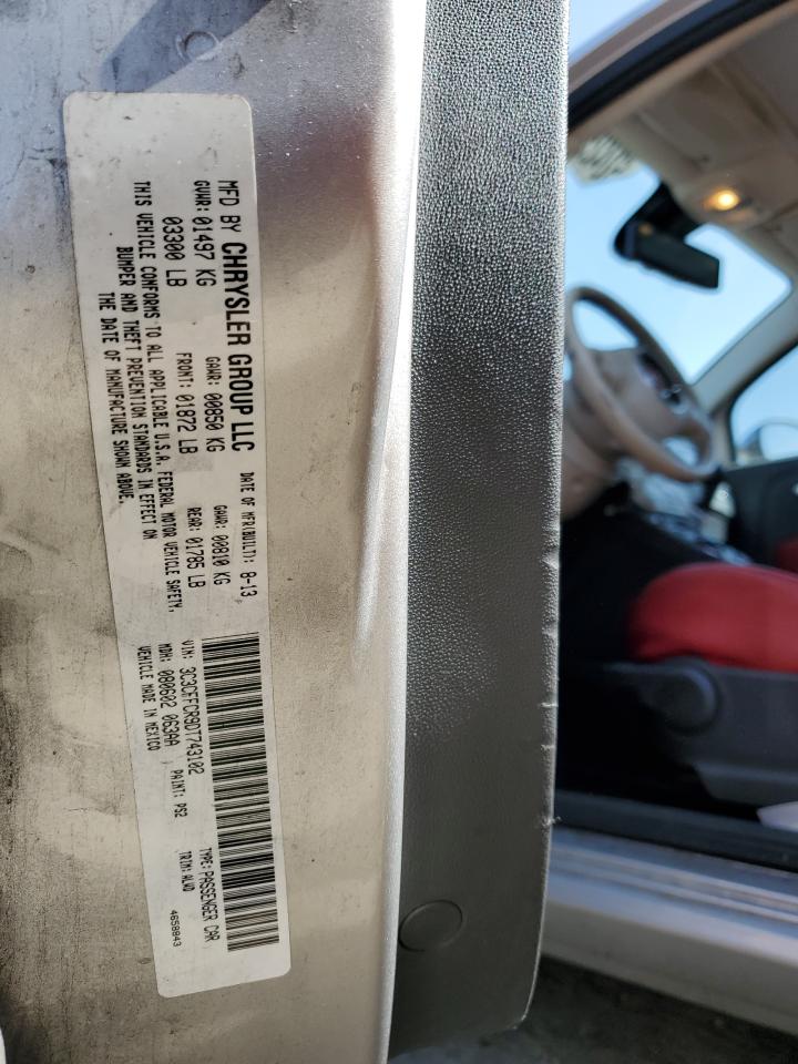 2013 Fiat 500 Lounge VIN: 3C3CFFCR9DT743102 Lot: 52425434