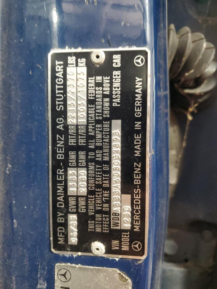 1983 Mercedes-Benz 300 Dt VIN: WDBAB33A6DB034893 Lot: 49307094