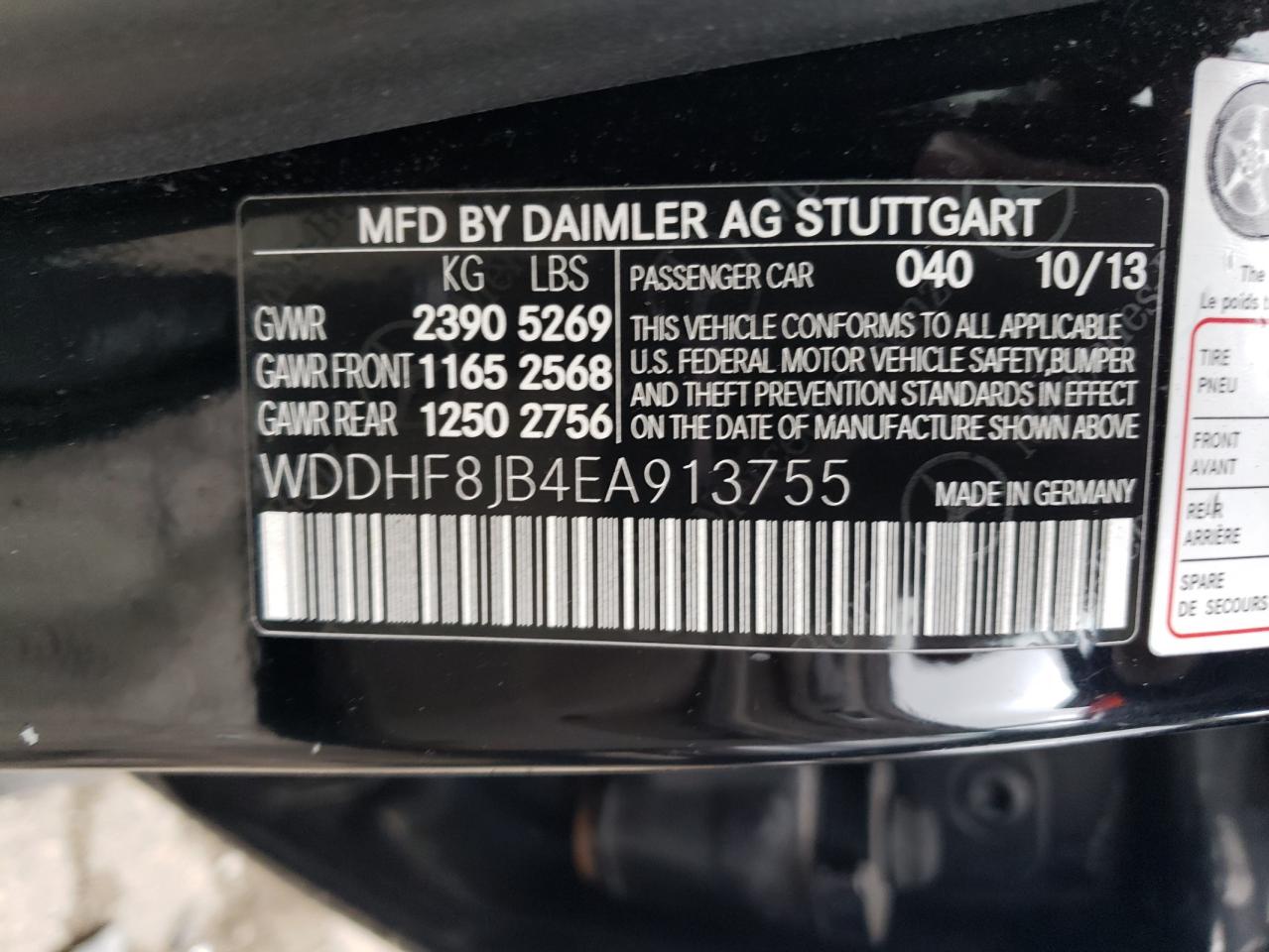 WDDHF8JB4EA913755 2014 Mercedes-Benz E 350 4Matic