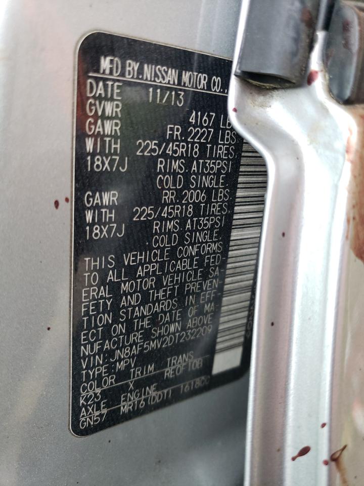 2013 Nissan Juke S VIN: JN8AF5MV2DT232209 Lot: 51400684