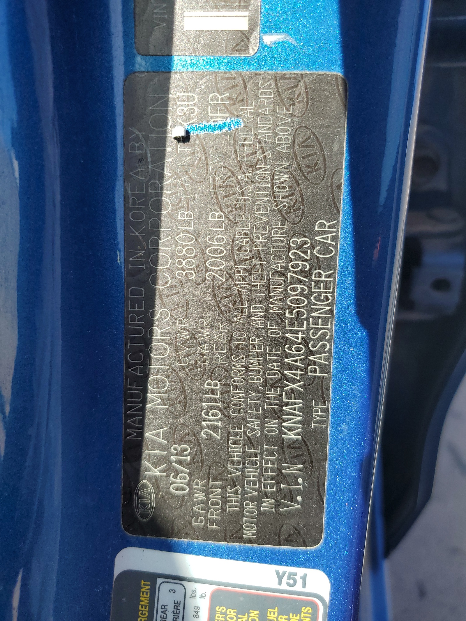 KNAFX4A64E5097923 2014 Kia Forte Lx