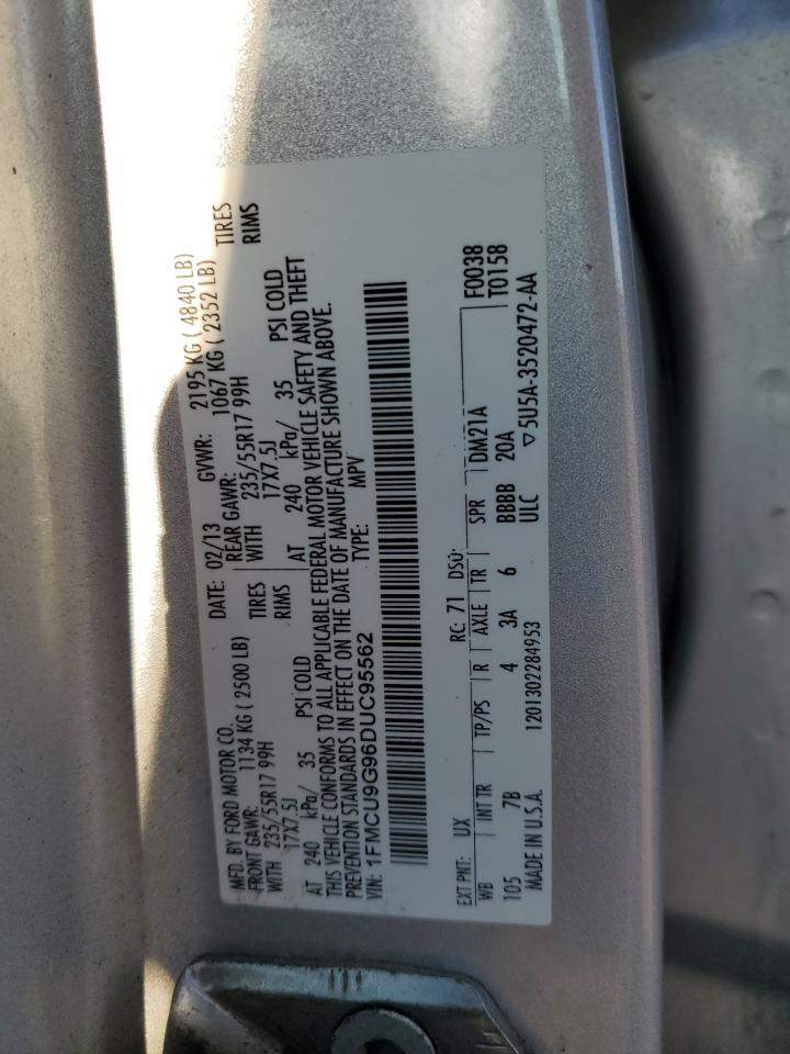 1FMCU9G96DUC95562 2013 Ford Escape Se