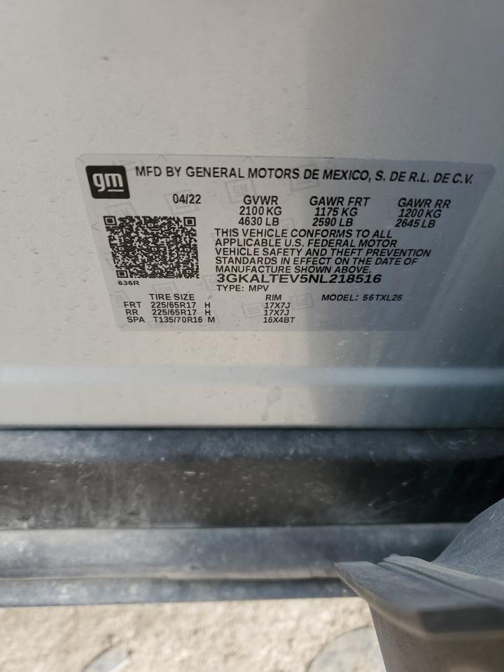 3GKALTEV5NL218516 2022 GMC Terrain Sle