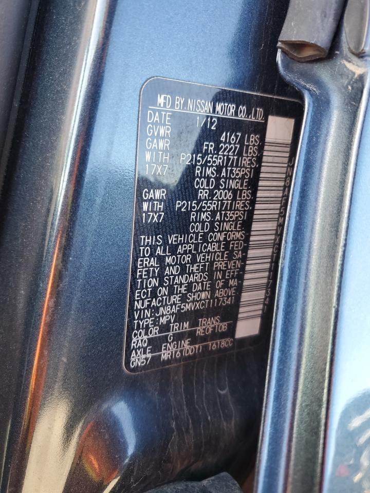 2012 Nissan Juke S VIN: JN8AF5MVXCT117341 Lot: 52846184