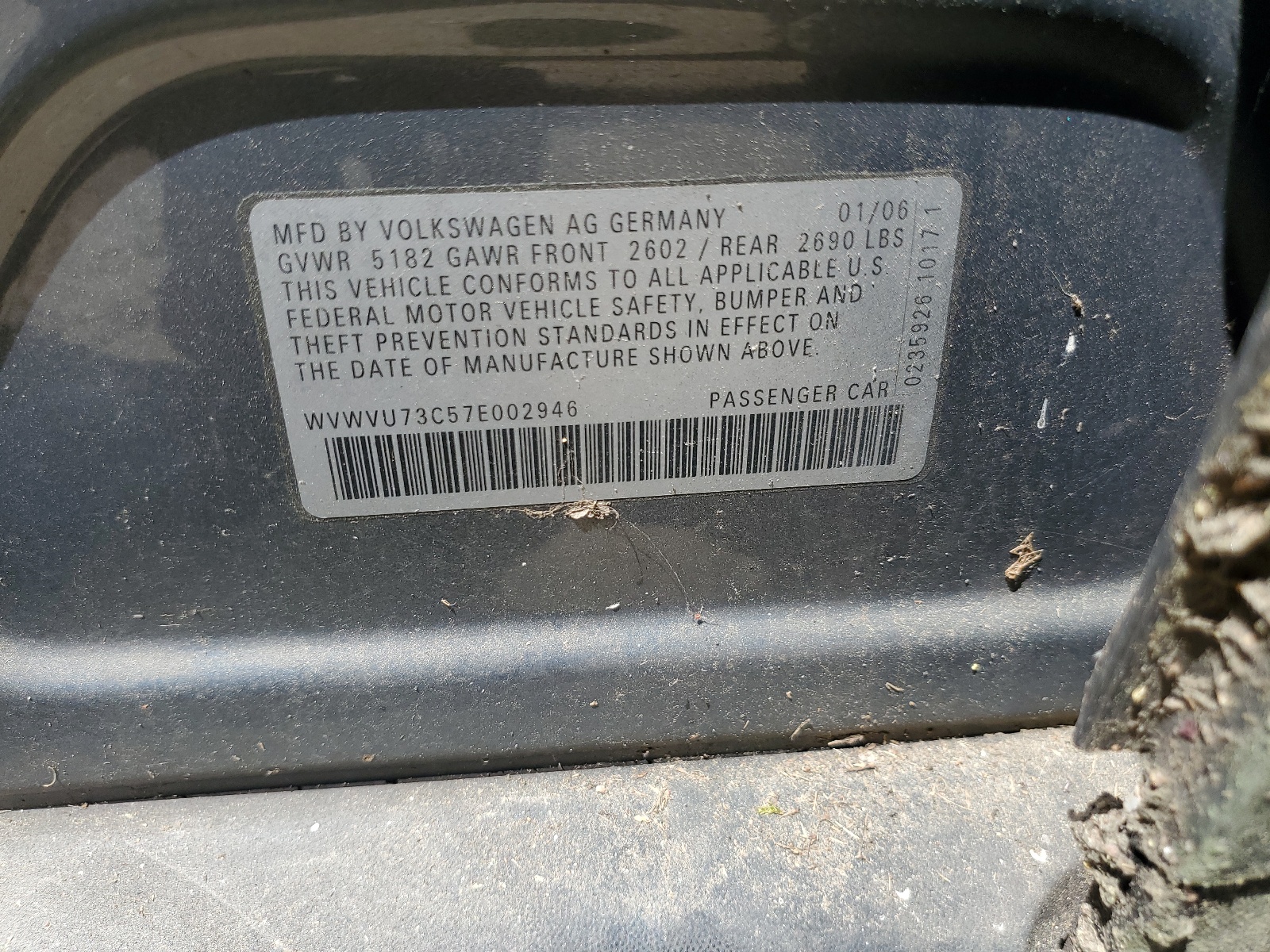 WVWVU73C57E002946 2007 Volkswagen Passat 3.6L 4Motion Wagon Luxury