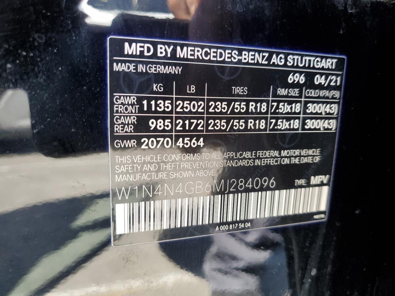w1n4n4gb6mj284096 W1N4N4GB6MJ284096 2021 Mercedes-Benz Gla 250