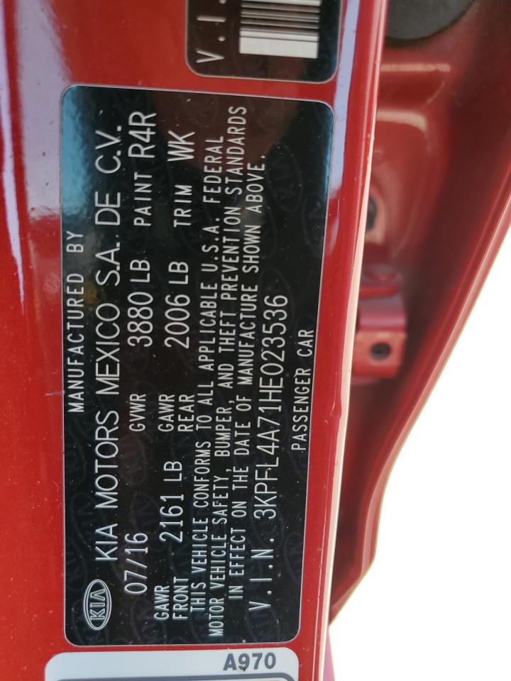 2017 Kia Forte Lx VIN: 3KPFL4A71HE023536 Lot: 50660574