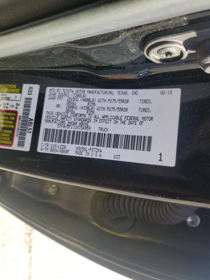 2018 Toyota Tundra Crewmax 1794 VIN: 5TFAY5F17JX734959 Lot: 51806374