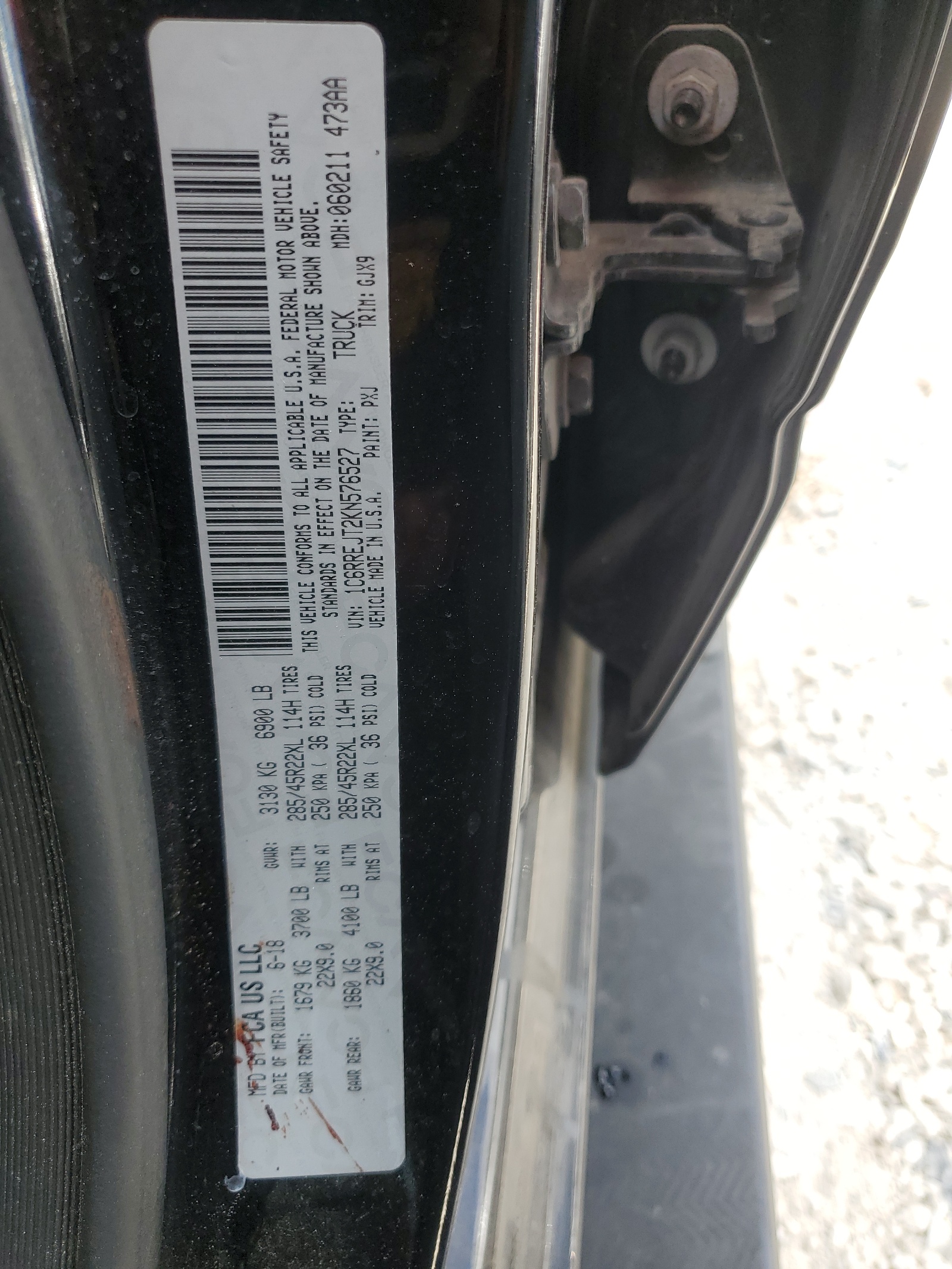 1C6RREJT2KN576527 2019 Ram 1500 Laramie