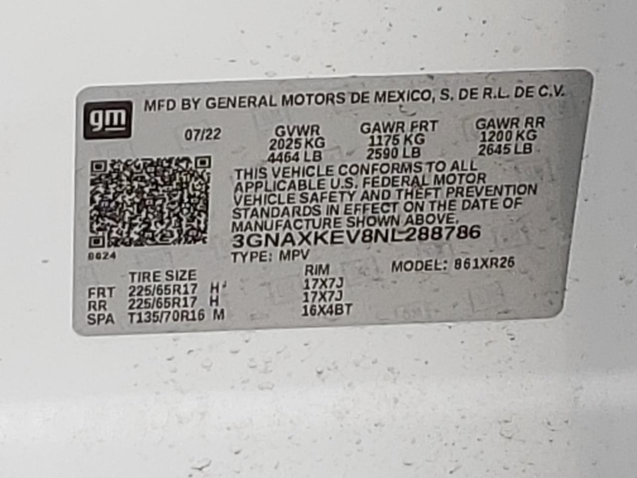 2022 Chevrolet Equinox Lt VIN: 3GNAXKEV8NL288786 Lot: 51481644