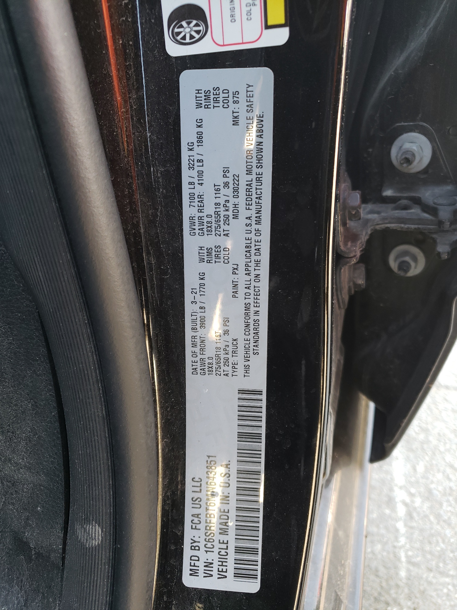 1C6SRFBT6MN643851 2021 Ram 1500 Big Horn/Lone Star