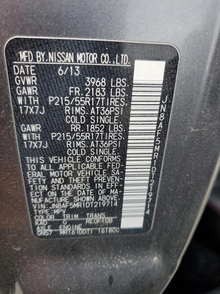 2013 Nissan Juke S VIN: JN8AF5MR1DT219714 Lot: 50682994