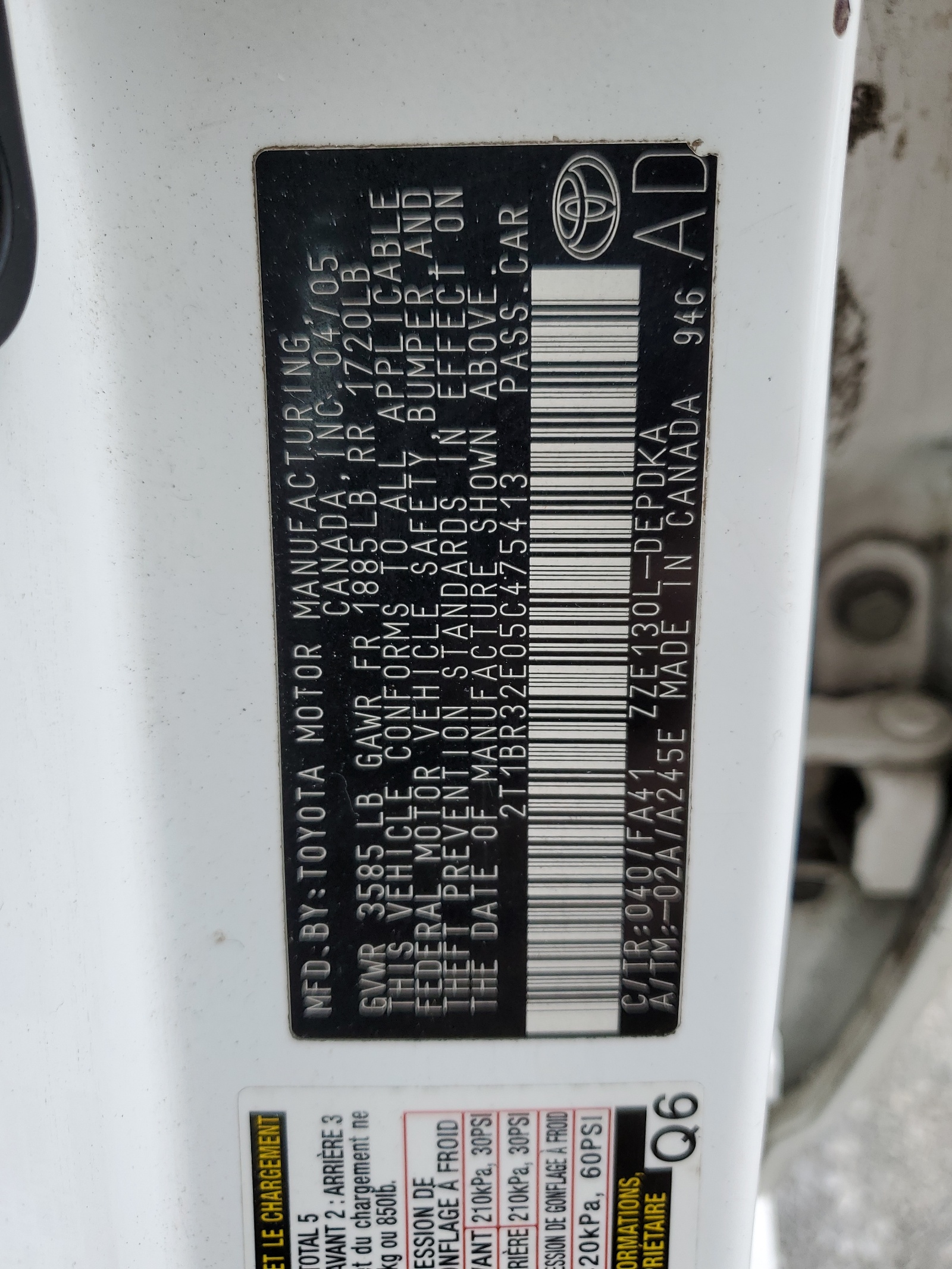 2T1BR32E05C475413 2005 Toyota Corolla Ce