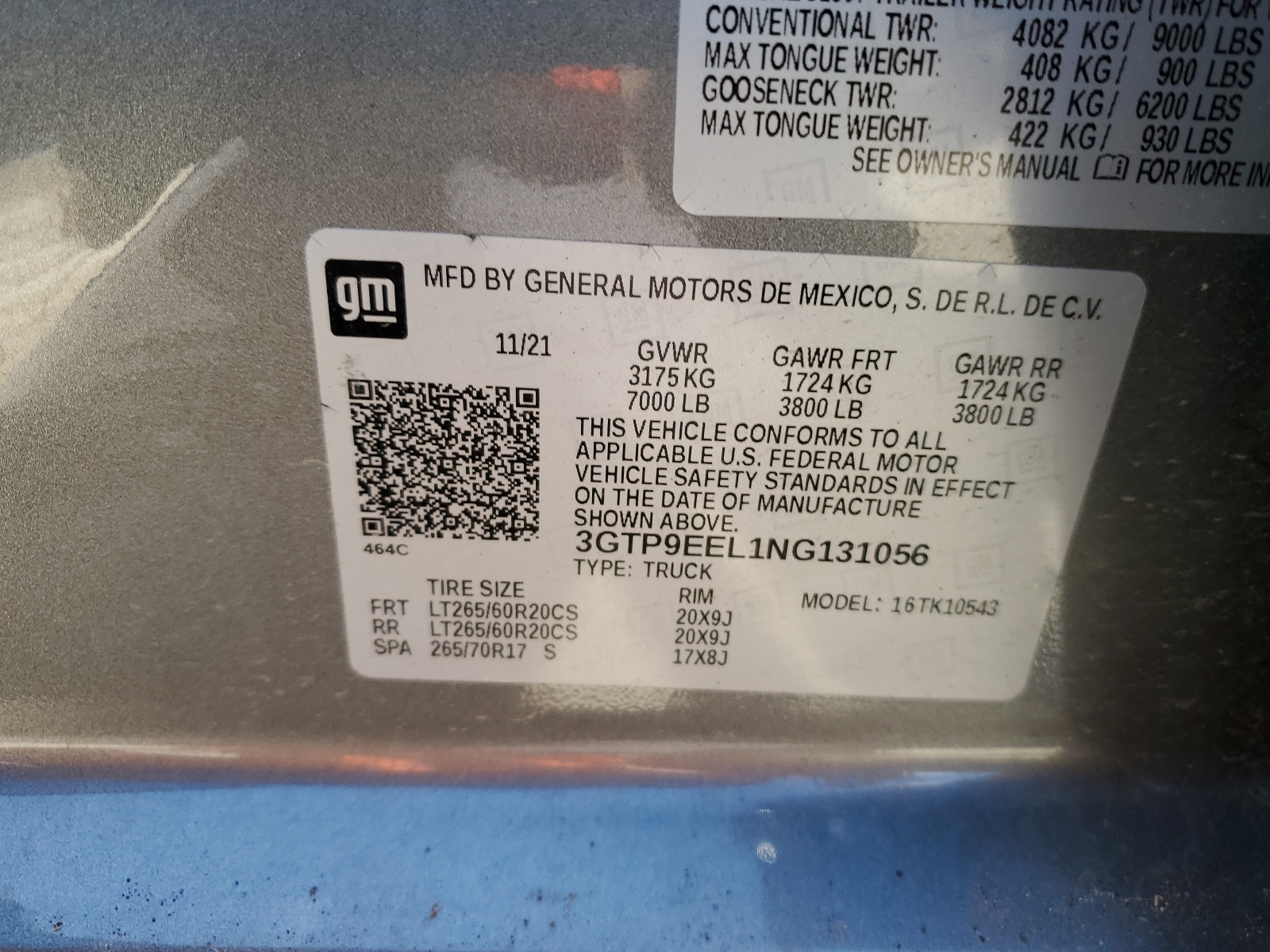 3GTP9EEL1NG131056 2022 GMC Sierra Limited K1500 At4