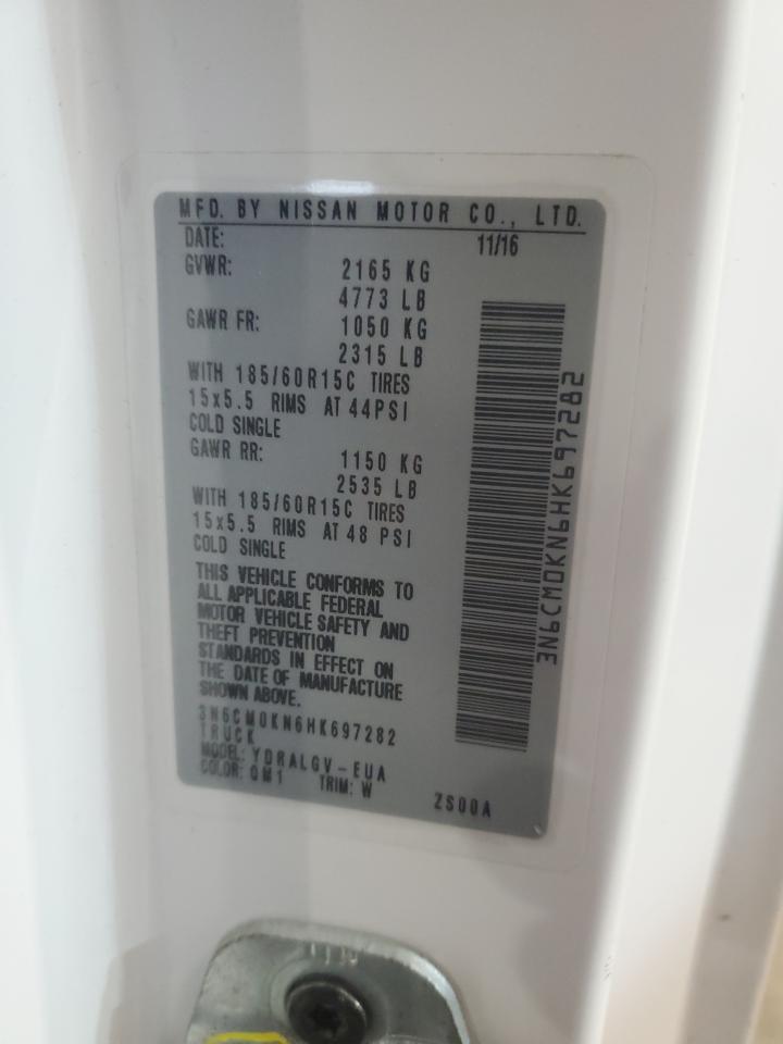 2017 Nissan Nv200 2.5S VIN: 3N6CM0KN6HK697282 Lot: 51301464