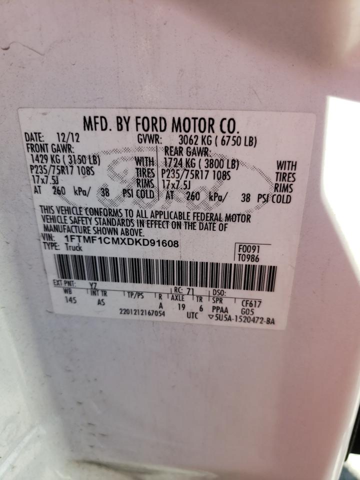 VIN 1FTMF1CMXDKD91608 2013 FORD All Models no.12