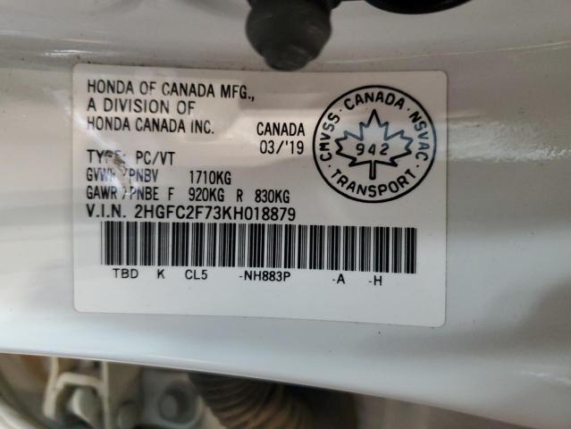 2019 HONDA CIVIC EX