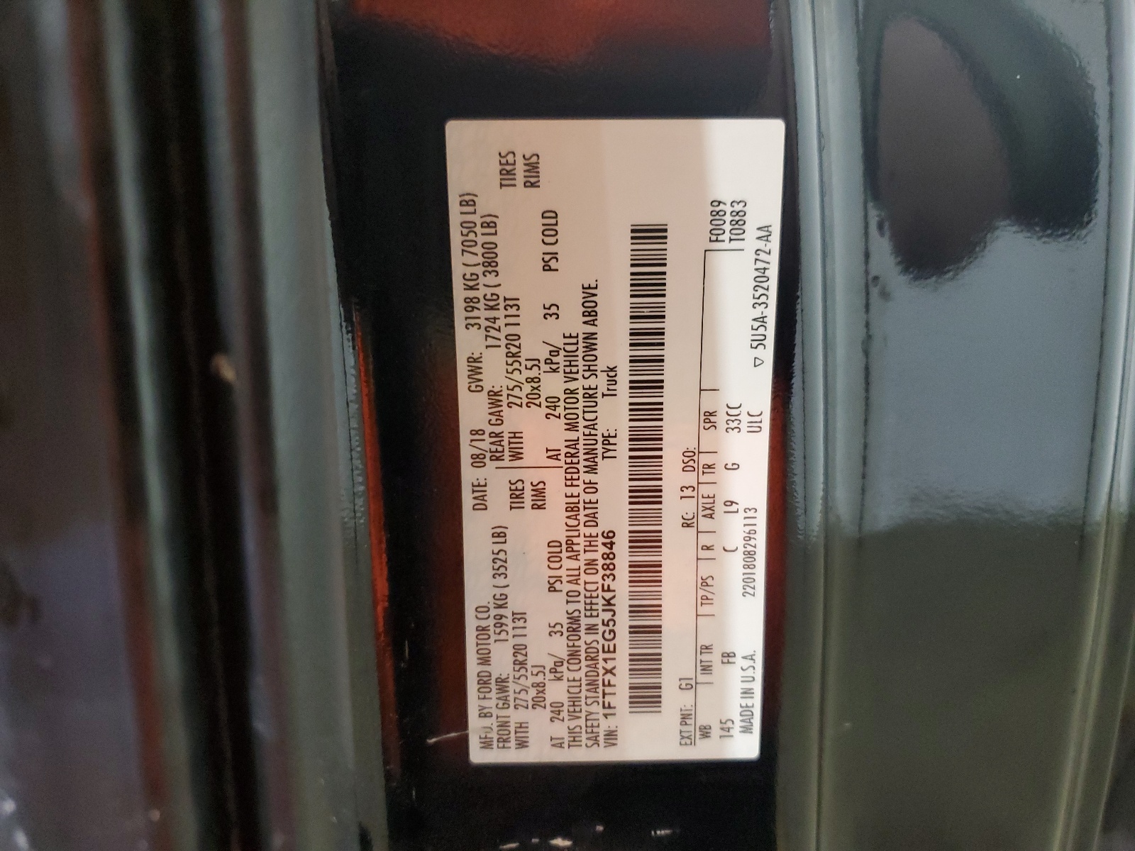 1FTFX1EG5JKF38846 2018 Ford F150 Super Cab