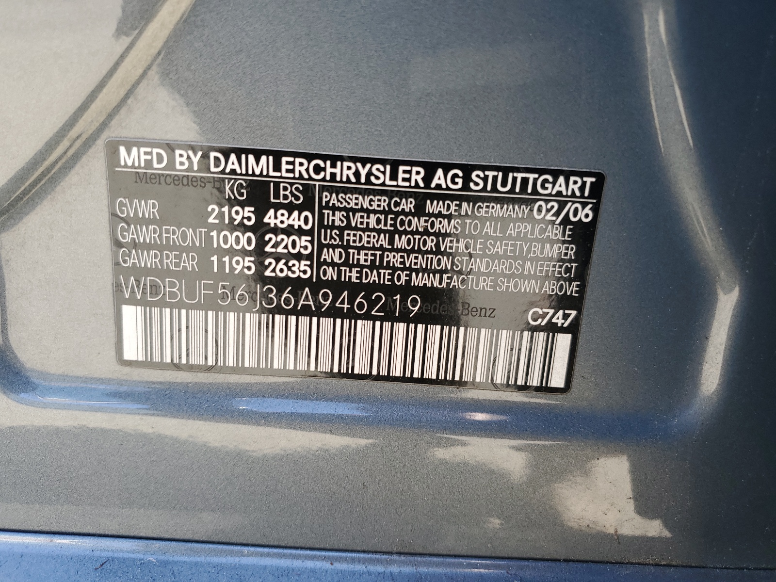 WDBUF56J36A946219 2006 Mercedes-Benz E 350