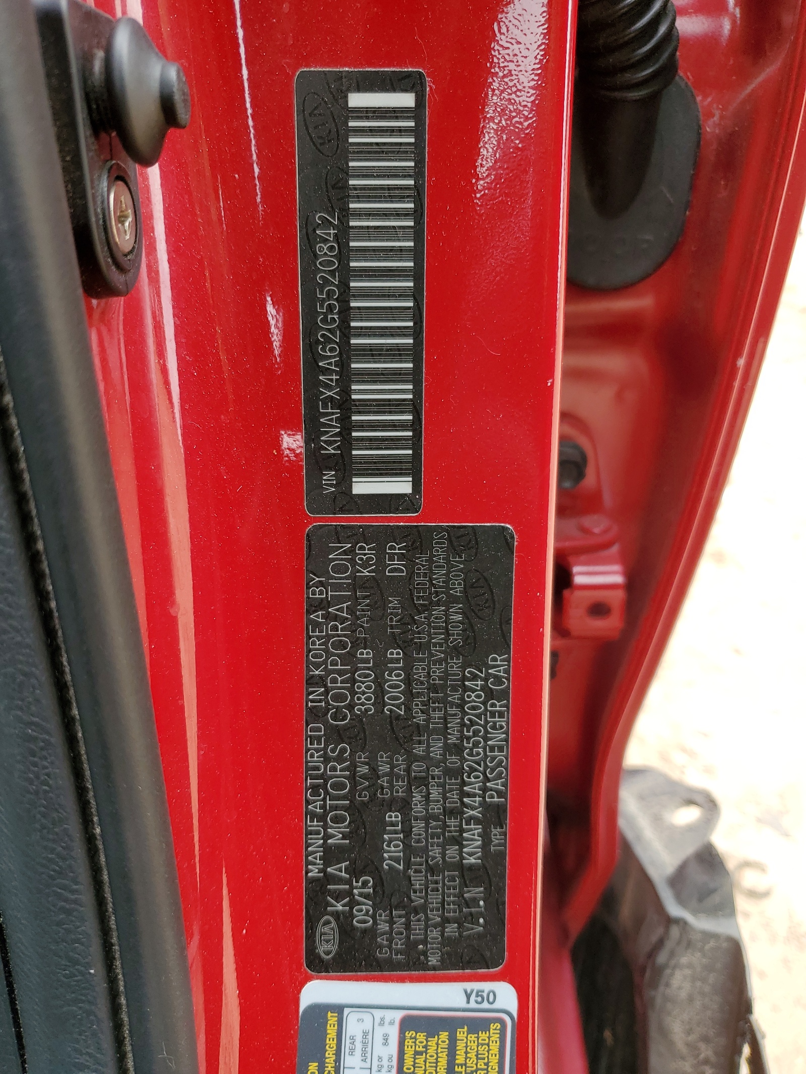 KNAFX4A62G5520842 2016 Kia Forte Lx