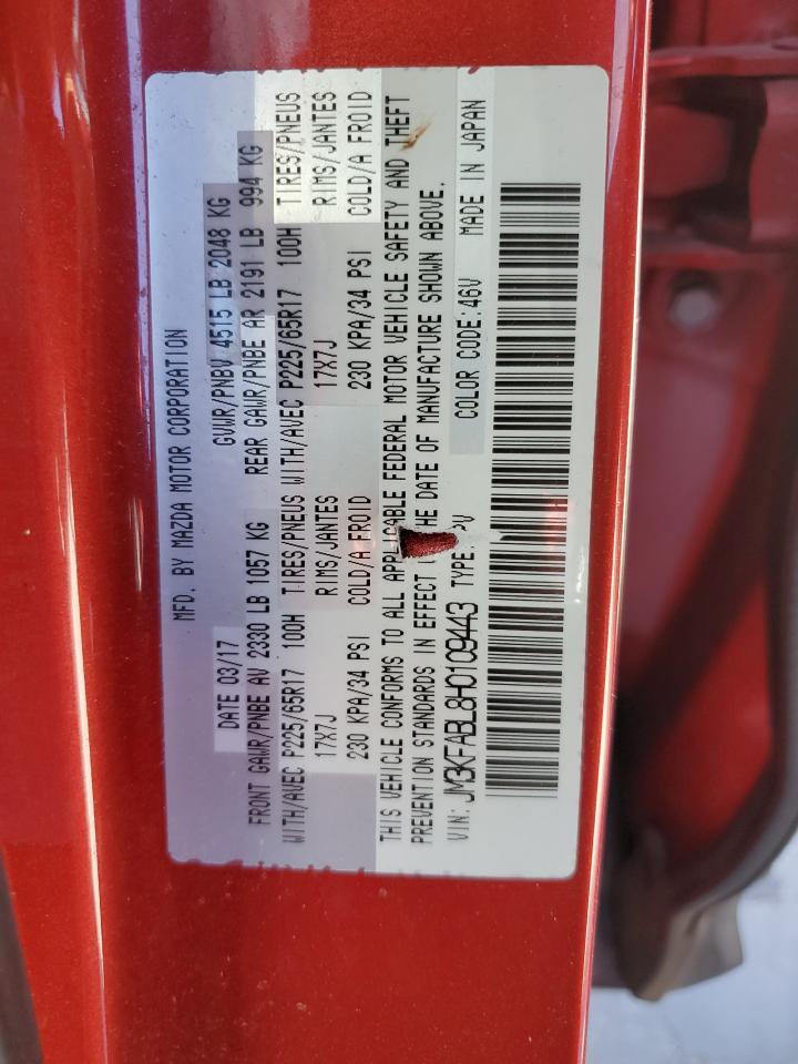 2017 Mazda Cx-5 Sport VIN: JM3KFABL8H0109443 Lot: 51106474