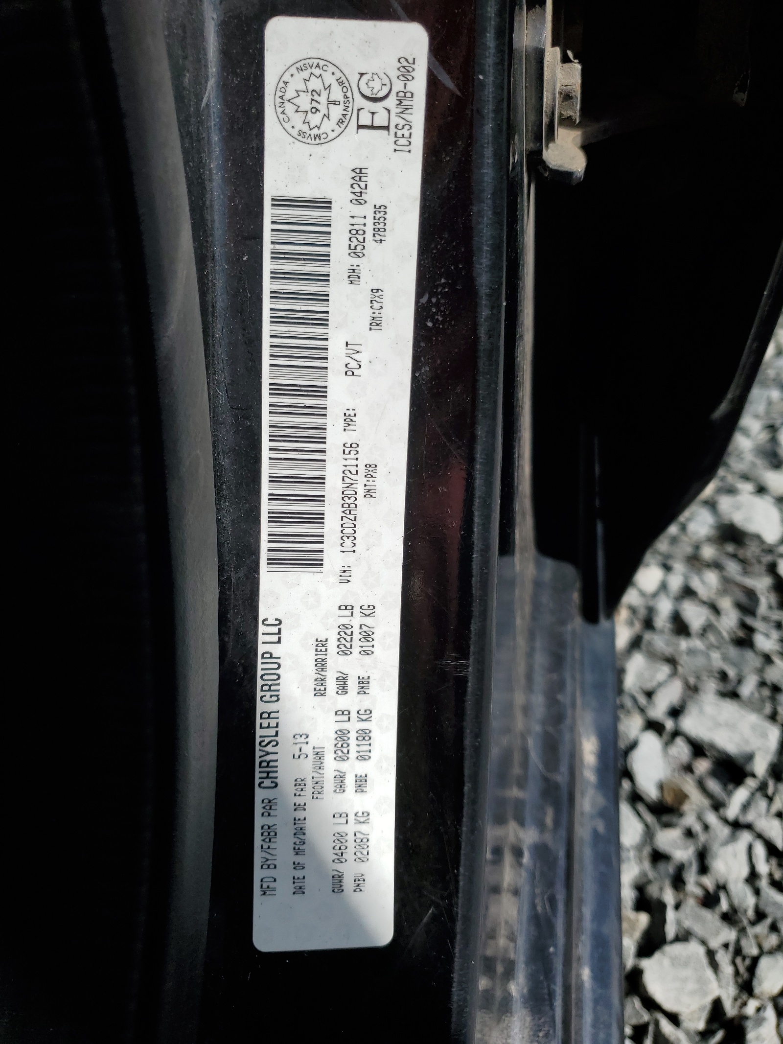 1C3CDZAB3DN721156 2013 Dodge Avenger Se