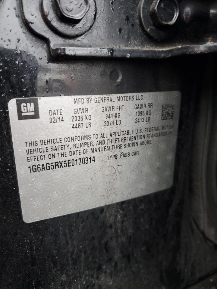 2014 Cadillac Ats VIN: 1G6AG5RX5E0170314 Lot: 49963224