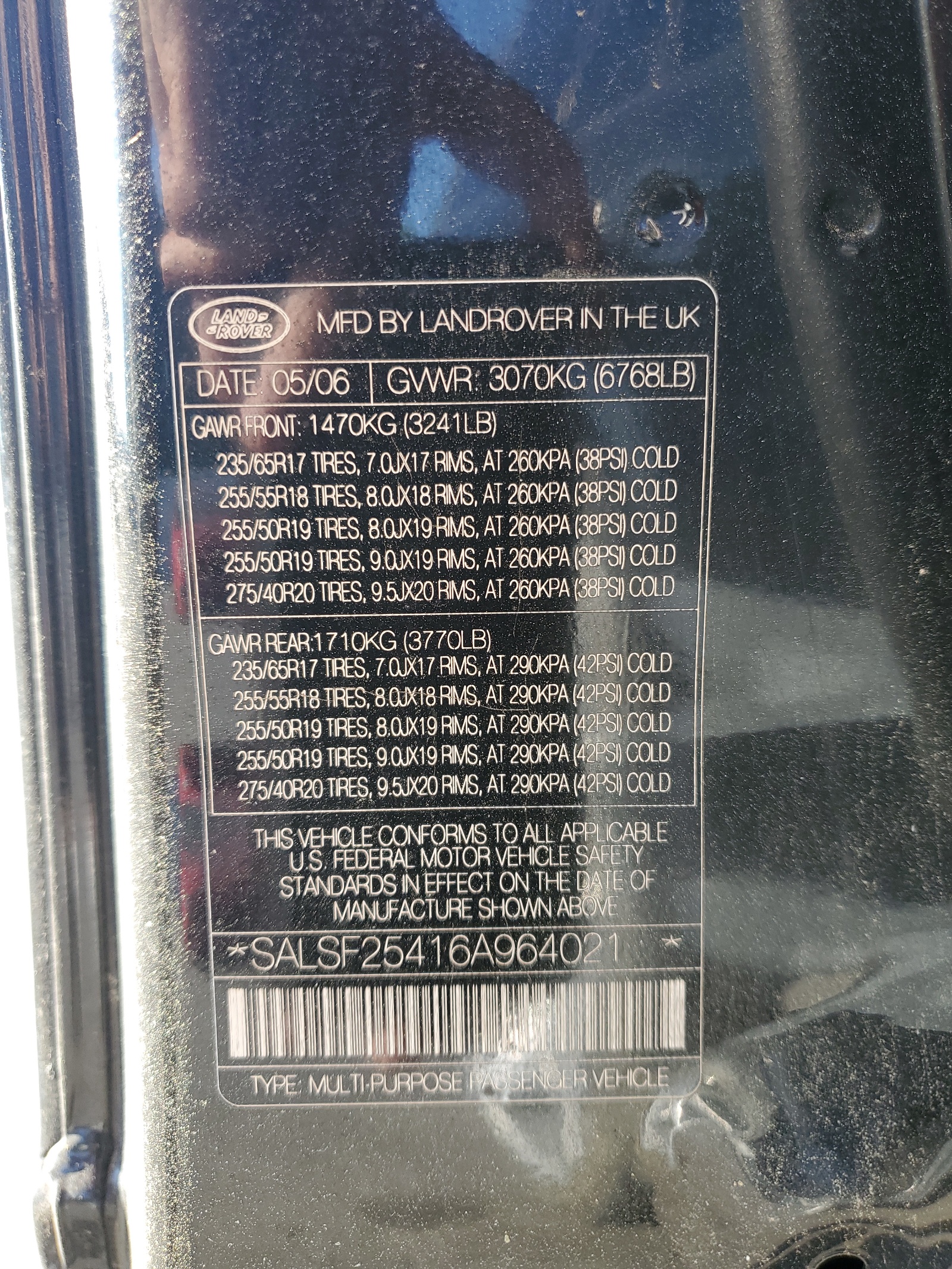 SALSF25416A964021 2006 Land Rover Range Rover Sport Hse