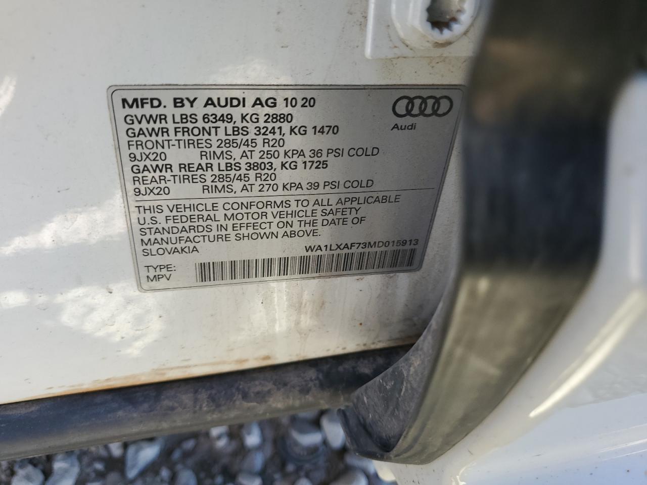 WA1LXAF73MD015913 2021 Audi Q7 Premium Plus