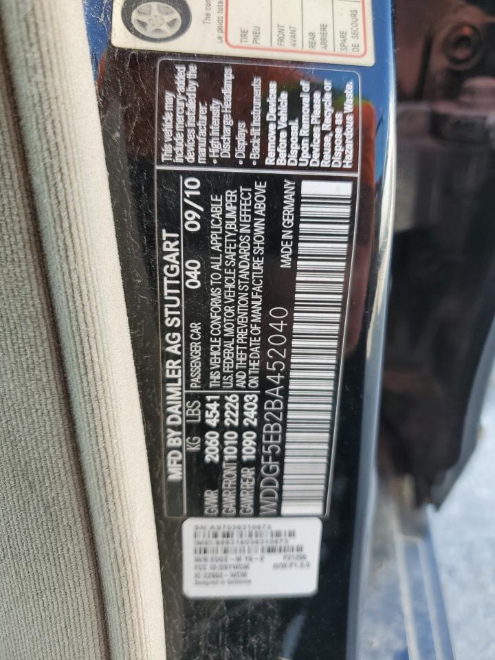 2011 Mercedes-Benz C 300 VIN: WDDGF5EB2BA452040 Lot: 50998934