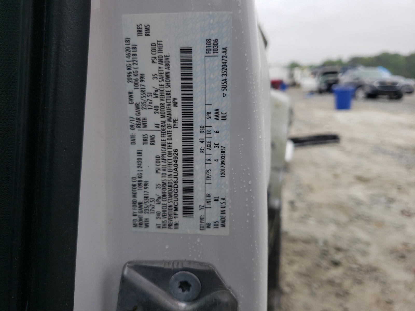 1FMCU0GD6JUA04926 2018 Ford Escape Se