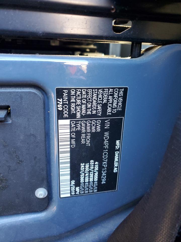 WD4PF1CD7KP134294 2019 Mercedes-Benz Sprinter 2500/3500