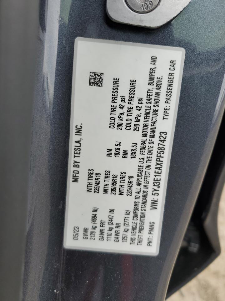 5YJ3E1EAXPF587423 2023 Tesla Model 3