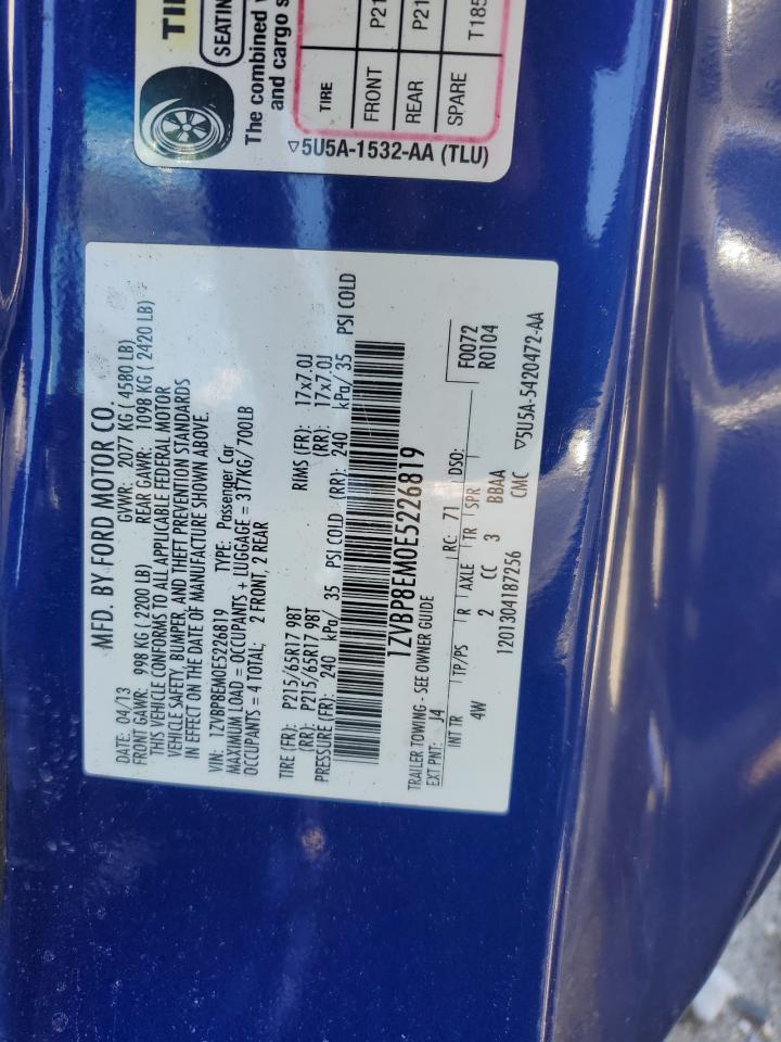 2014 Ford Mustang VIN: 1ZVBP8EM0E5226819 Lot: 51416184
