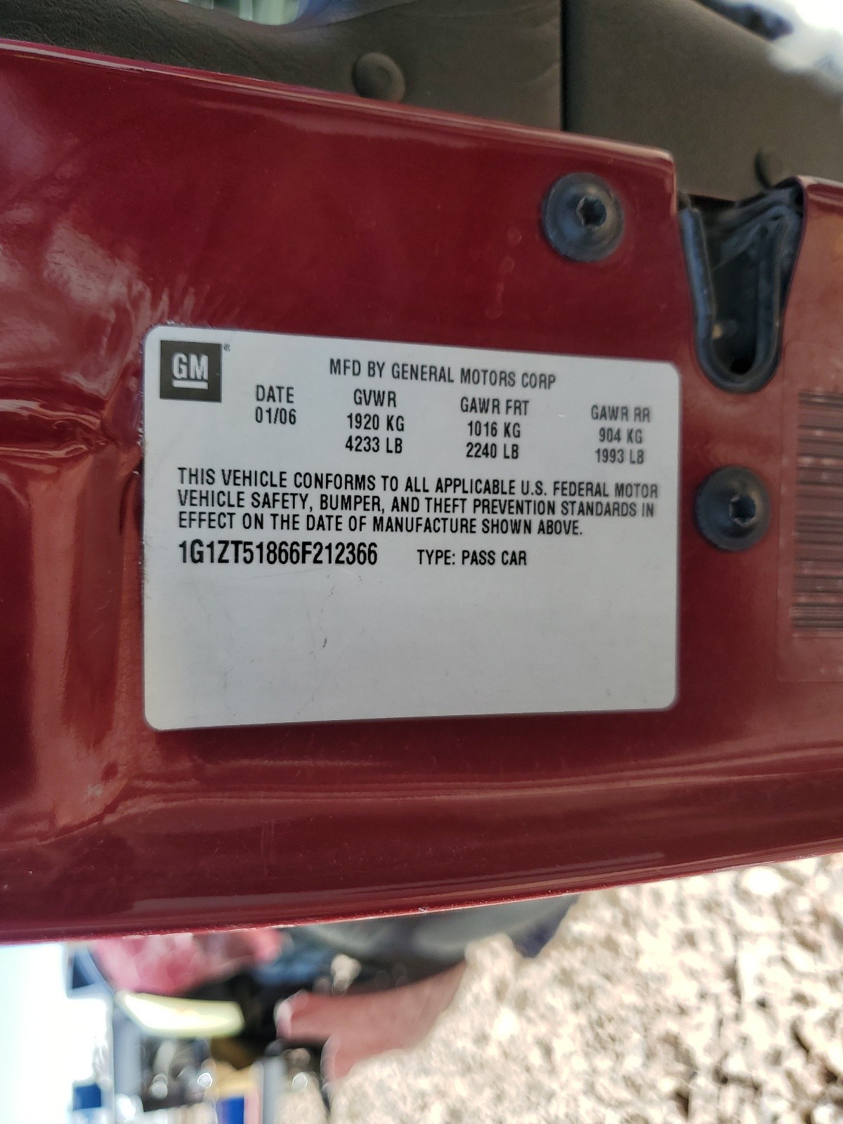 1G1ZT51866F212366 2006 Chevrolet Malibu Lt