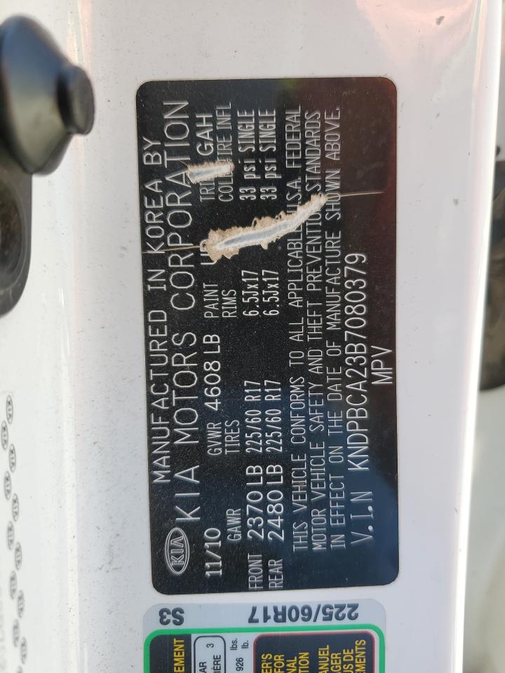 2011 Kia Sportage Lx VIN: KNDPBCA23B7080379 Lot: 50087674