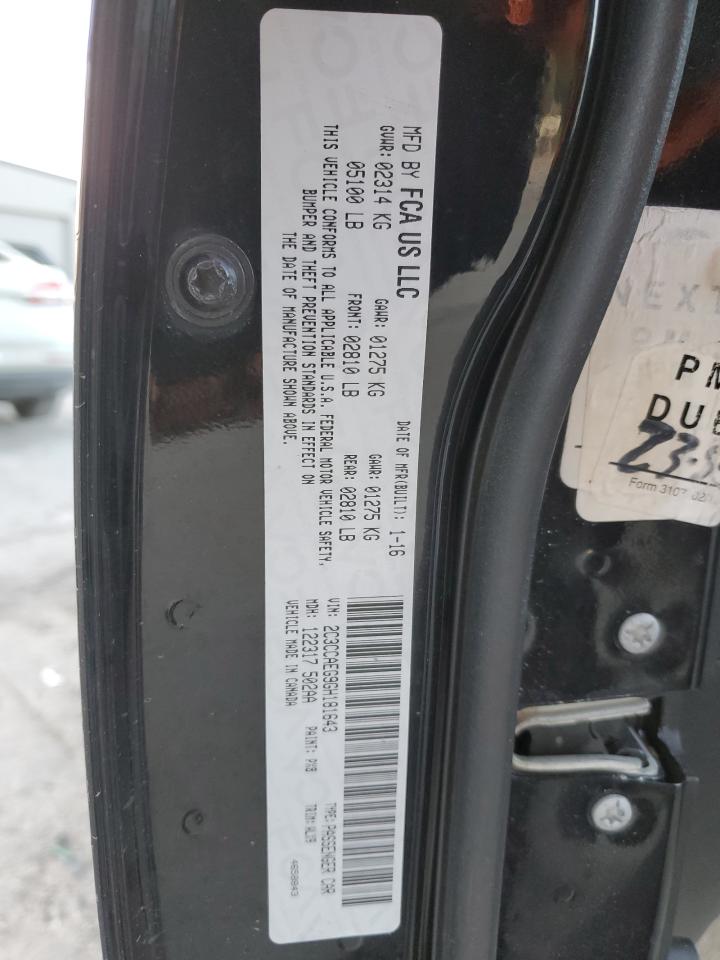 2016 Chrysler 300C VIN: 2C3CCAEG9GH181643 Lot: 48274824