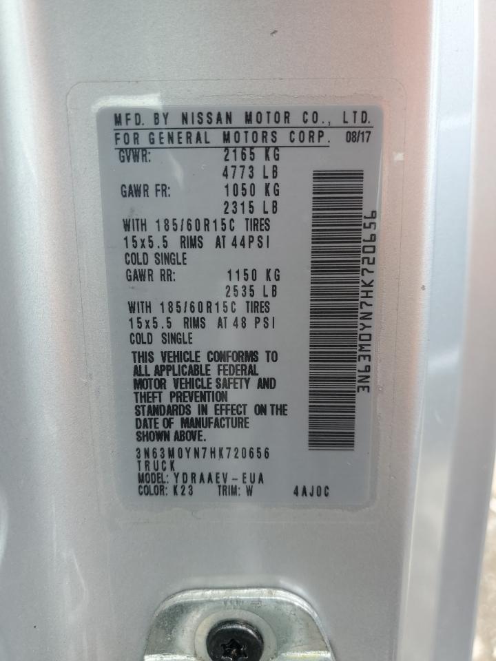 2017 Chevrolet City Express Ls VIN: 3N63M0YN7HK720656 Lot: 51911994