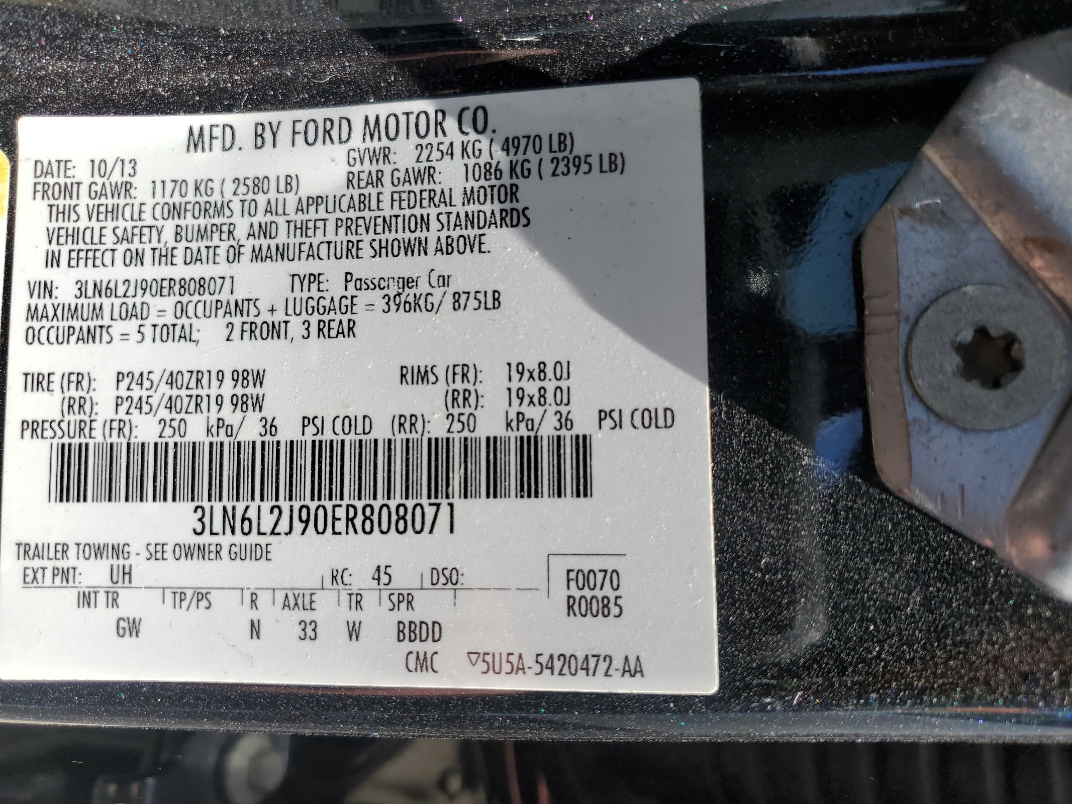 3LN6L2J90ER808071 2014 Lincoln Mkz