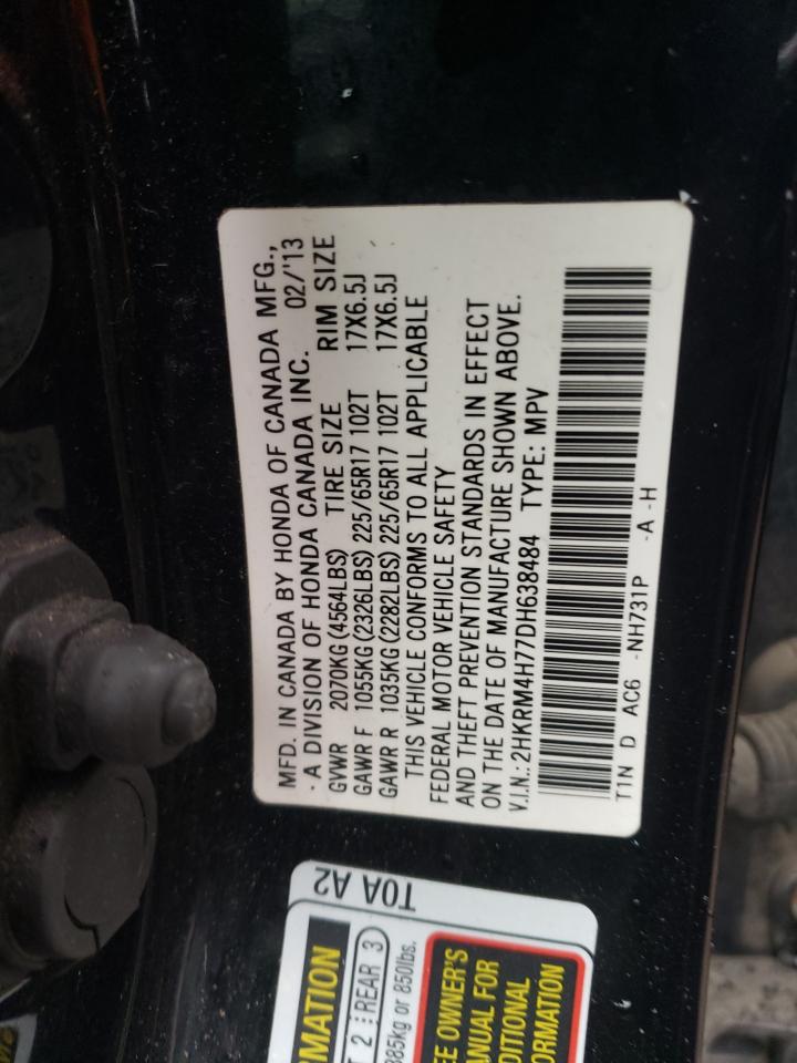 2013 Honda Cr-V Exl VIN: 2HKRM4H77DH638484 Lot: 52411514