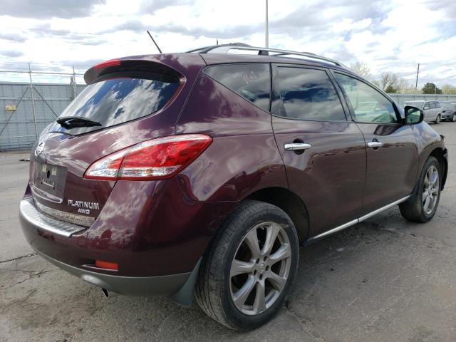  NISSAN MURANO 2013 Бордовый