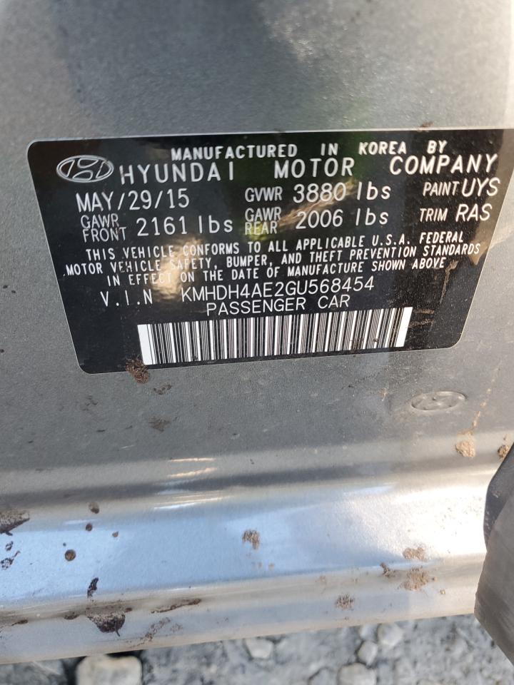 KMHDH4AE2GU568454 2016 Hyundai Elantra Se