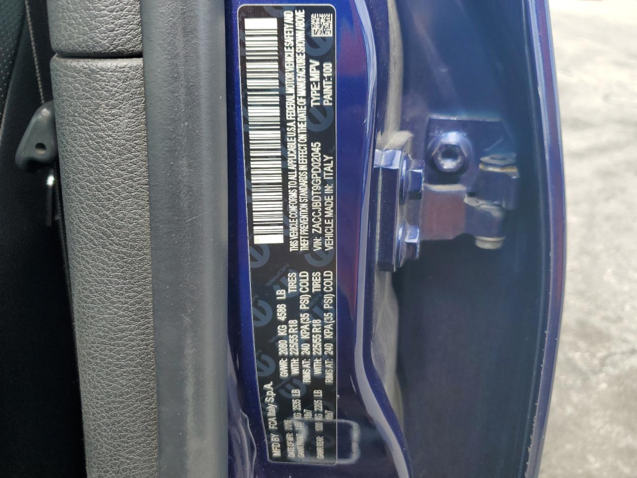 2016 Jeep Renegade Limited VIN: ZACCJBDT9GPD02045 Lot: 52672424