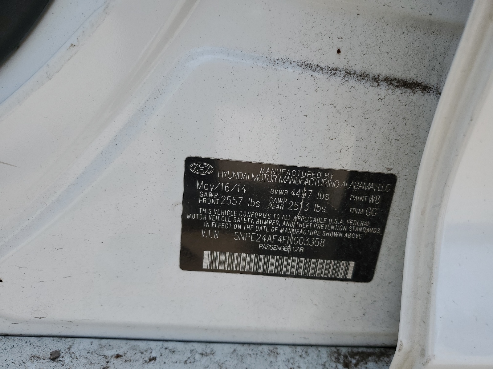 5NPE24AF4FH003358 2015 Hyundai Sonata Se
